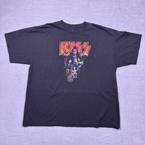 Mens XXL KISS Band T Shirt 2015 Mountainaire 100% Cotton Rock Concert Tee